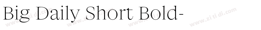 Big Daily Short Bold字体转换